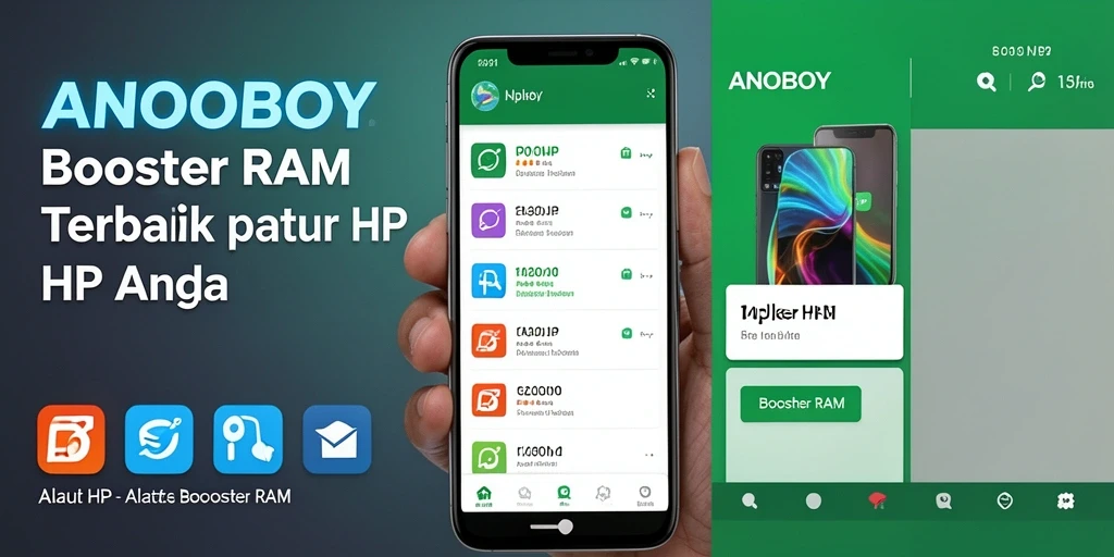 Screenshot ANOBOY menampilkan antarmuka Booster RAM yang efisien.