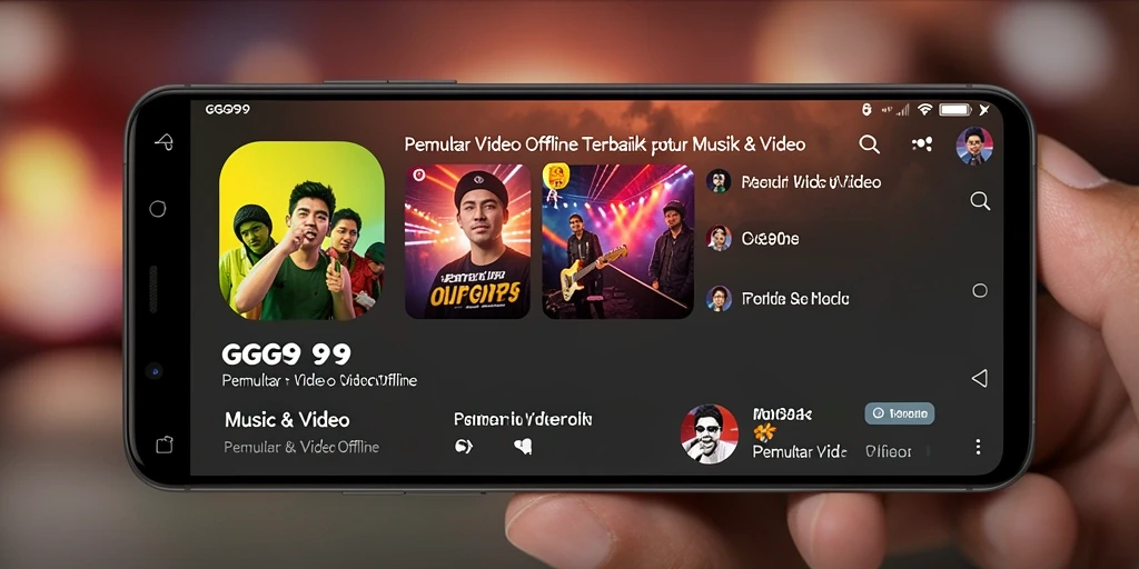 Antarmuka GG999 yang sederhana dan mudah digunakan untuk memutar video.