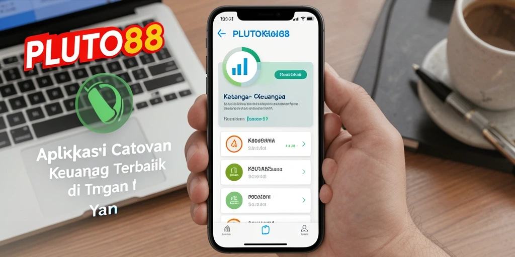 Antarmuka aplikasi PLUTO88 untuk Catatan Keuangan.