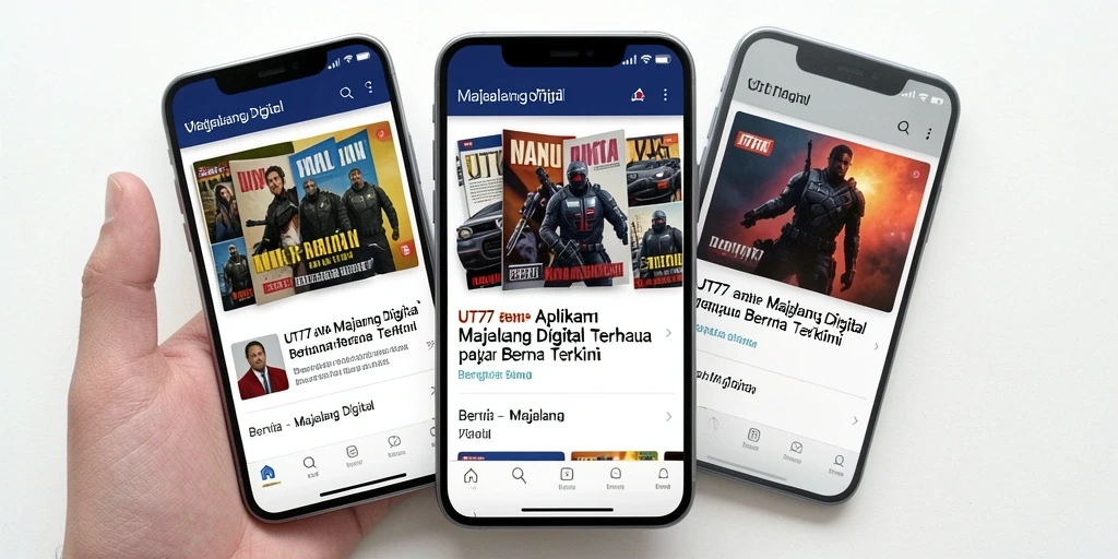 Tampilan antarmuka UT77 yang menarik dan informatif.